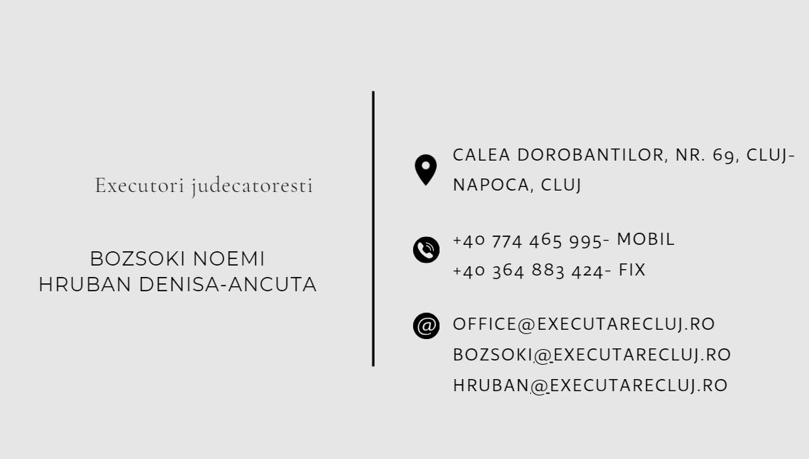 Eecutor Judecatoresc Bozsoki Noemi, din Cluj Napoca>